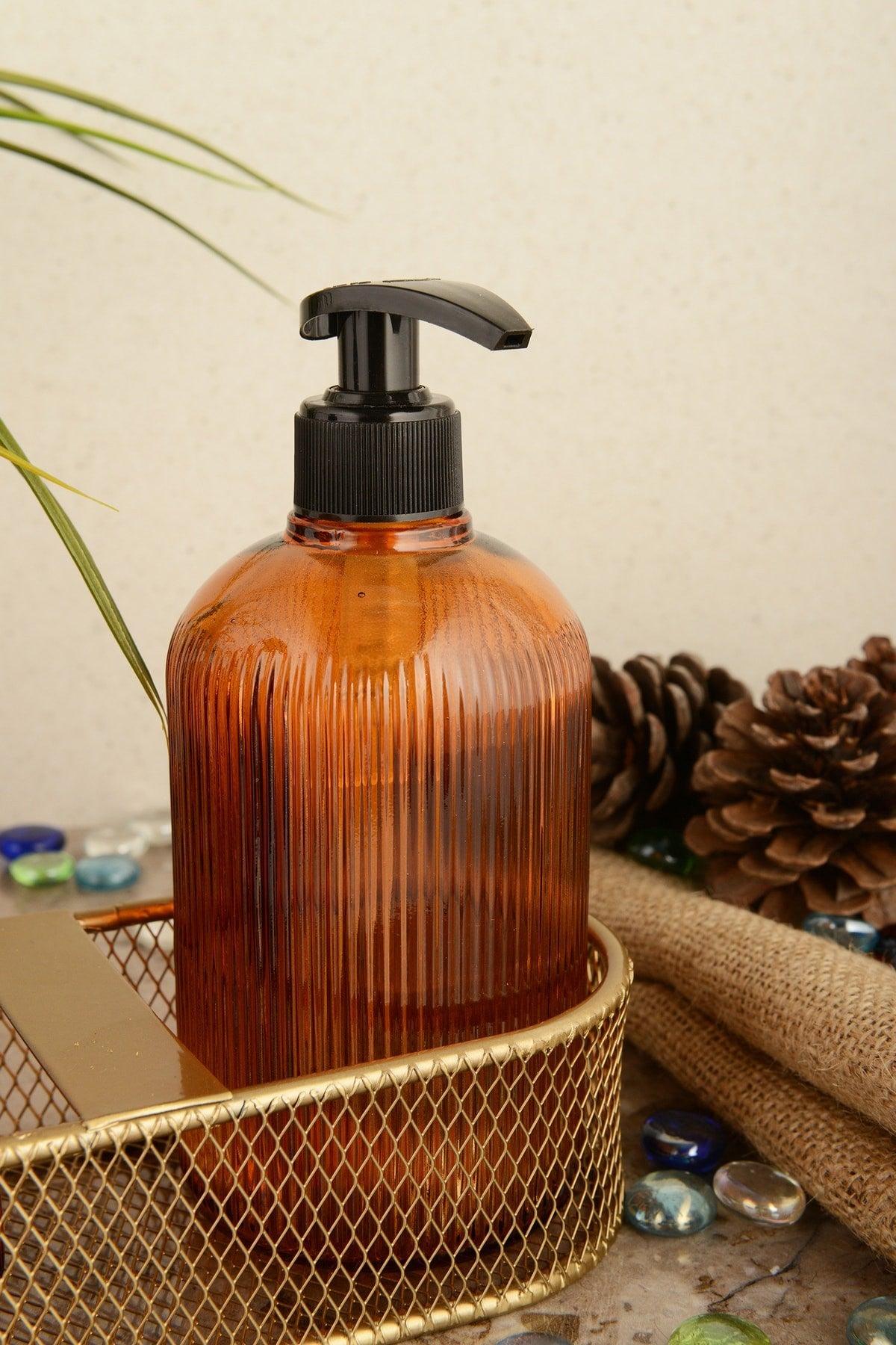 Deniz Glass Liquid Soap Dispenser 2-metal Gold