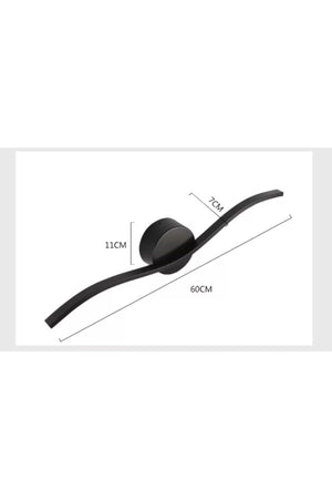 Mars Black Bathroom Mirror Table Lamp White Led Sconce - Swordslife