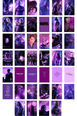 Marvel Wall Poster Collage Set, Purple Themed Avengers Poster, 40 Pieces, Adhesive Back, Boxed - Swordslife