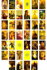 Marvel Wall Poster Collage Set, Yellow Themed Avengers Poster, 40 Pieces, Adhesive Back, Boxed - Swordslife