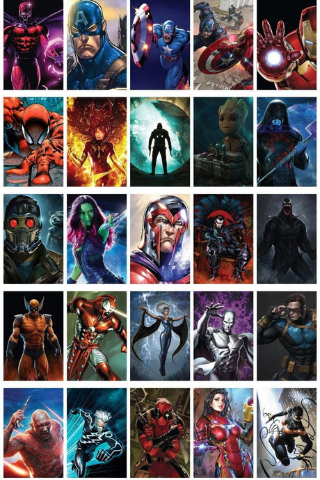 Marvel Heroes Drawing Poster Set - Collage Set - 110 Pieces - Adhesive Back 10cm*15cm - Boxed - Swordslife