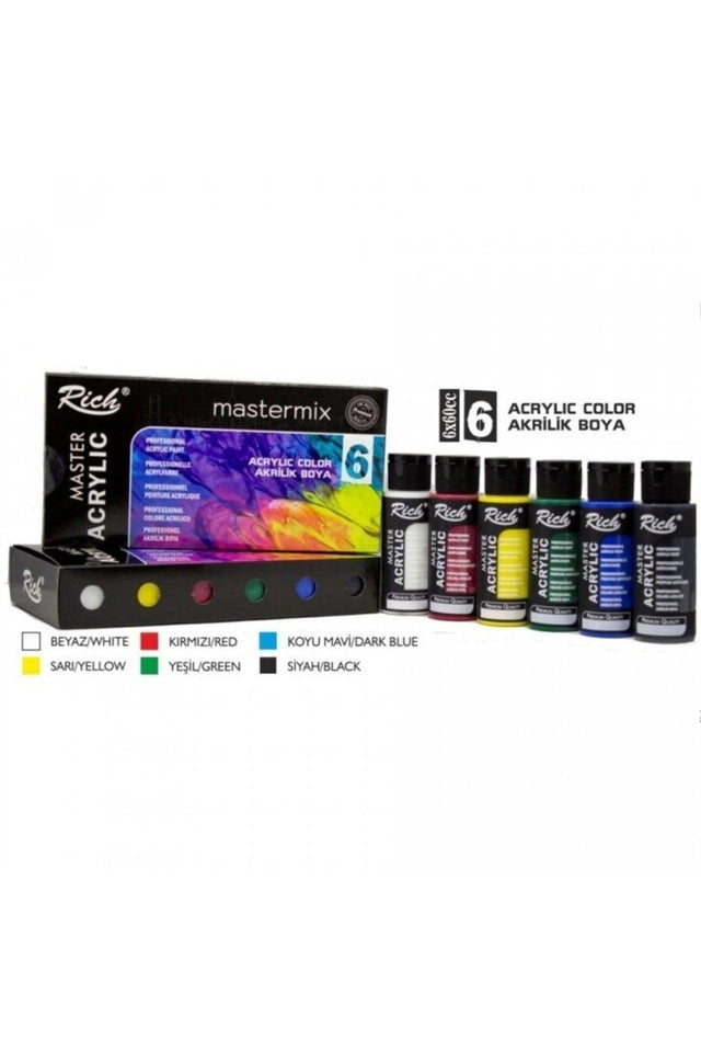 Master 60 Cc 6 Mix Acrylic Paint Set 11406