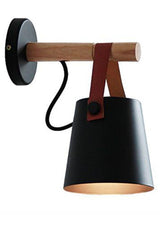 Matte Black Wall Sconce Metal Cafe Restaurant Hotel Home Hall Bedroom Bathroom - Swordslife