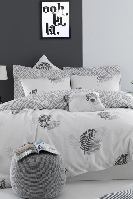 Mature Duvet Cover Set Double Palma Gray - Swordslife