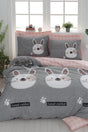 Mature Duvet Cover Set Double Rabbit A.Brown-Grey-Pink - Swordslife