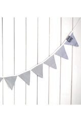 Blue White Striped Fabric Banner Pennant Baby Room Accessory - Swordslife