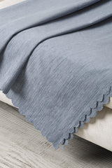 Blue Chenille Double Sided Sofa Bed Seat Cover Shawl - Swordslife