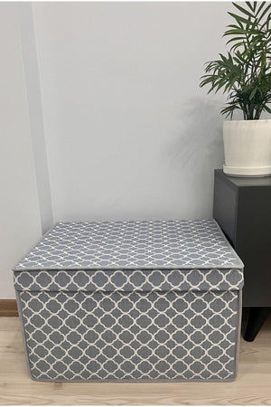 Maxi Multi-Purpose Storage Box,box Storage Bag,box,organizer,toy Box Gray Chain Pattern 40x50x30 - Swordslife