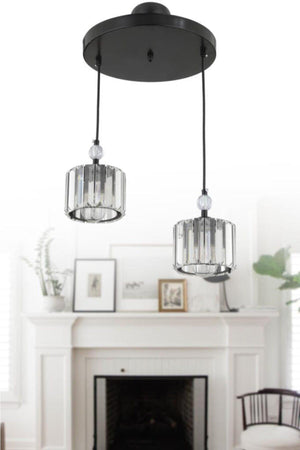 Maya 2 Black Y-10 Stone Chandelier - Swordslife