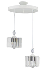 Maya 2 Piece White K-10 Stone Chandelier - Swordslife