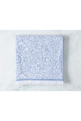 Maynard Jacquard Bath Towel - Blue / White - 70x140 Cm - Swordslife