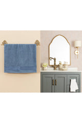 Maynor Border Flush Face Towel - Blue -