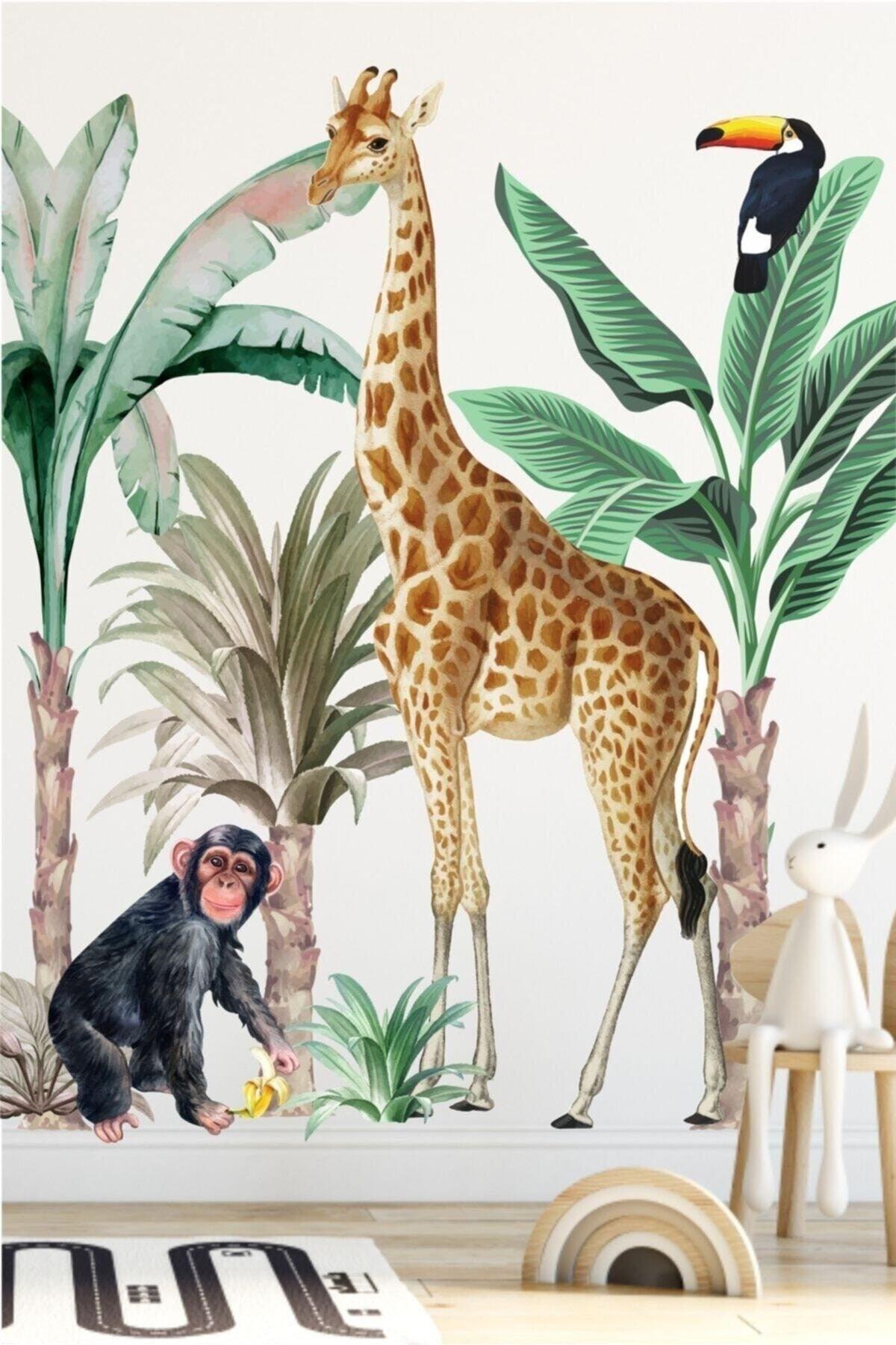 Mega Big Size Tropical Safari Kids Room Sticker - Swordslife