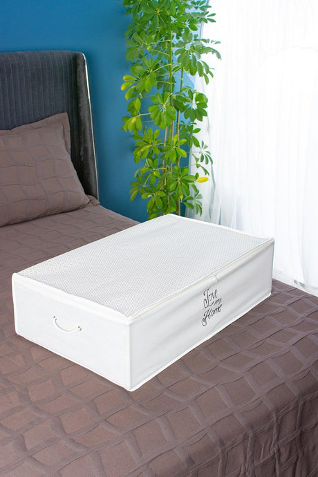 Mega Size Base Base Patterned White Color Printed Storage Bag 74 X 46 X 22 Cm - Swordslife