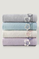 Melodi Hand Embroidered Towel Set 4 50x85 cm - Swordslife