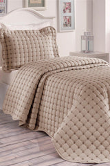 Meltem Single Bedspread Cappucino - Swordslife