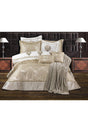 Coral Dowry Package 12 Pieces Fiber Filled Cappuccino Bedspread ( Duvet Cover + Blanket + Sheet ) - Swordslife