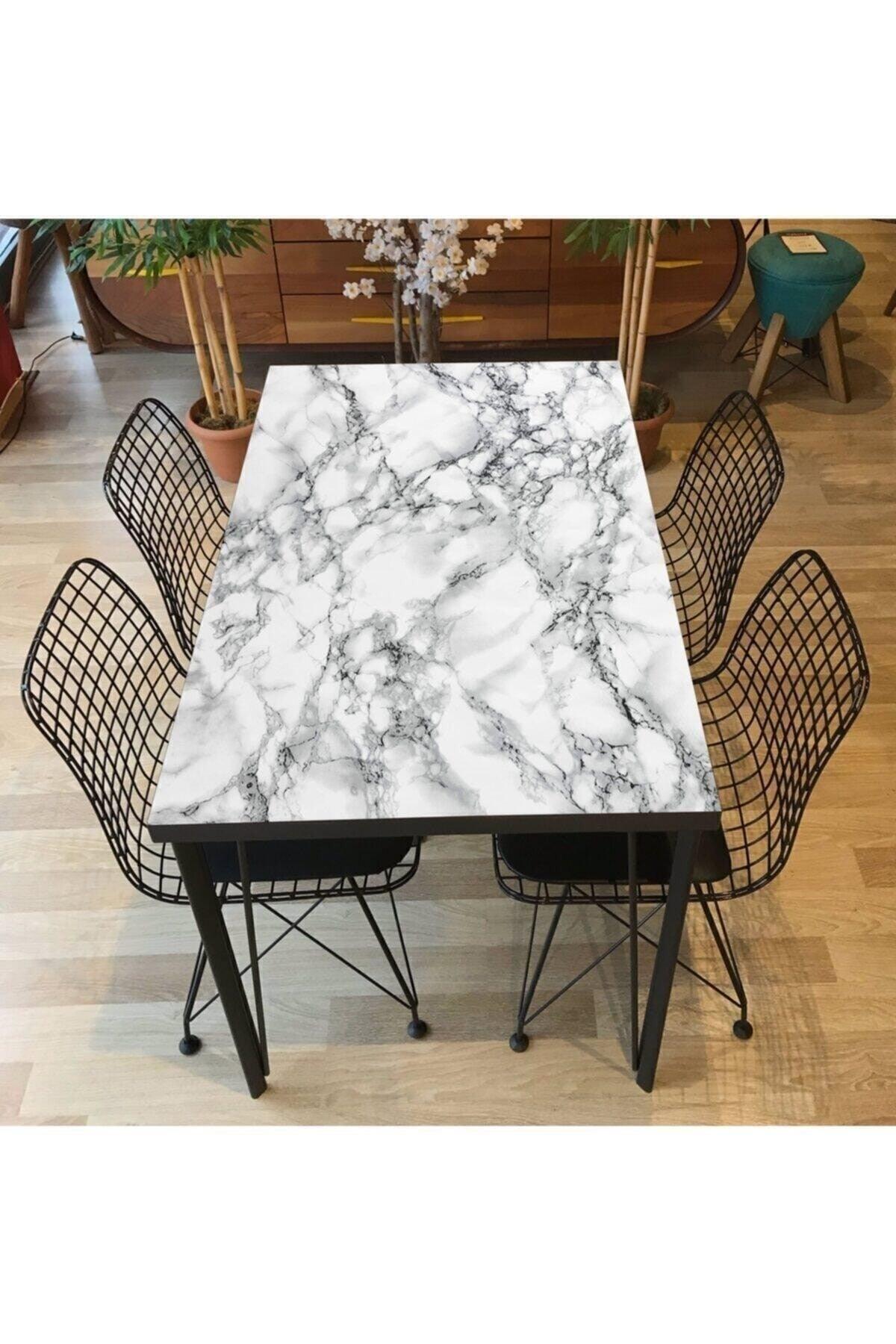 Marble Patterned Table and Worktop Kitchen Adhesive Foil Coating -glossy - Swordslife