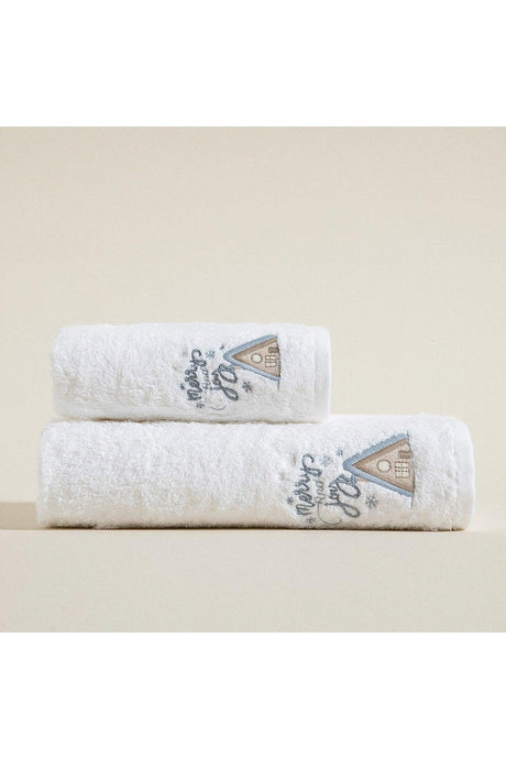 Merry Hand Towel 30x50 Cm White - Swordslife