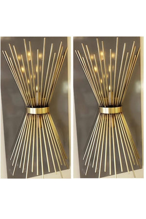Metal Tumbled Static Paint Hedgehog Wall Sconce 2 Pcs - Swordslife