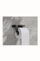 Metal Bathroom Towel Rack Toilet Paper Rack Set of 2 Matte Black - Swordslife