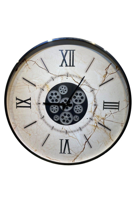 Metal Chrome Plated Glass Active Wheel Wall Clock - Swordslife