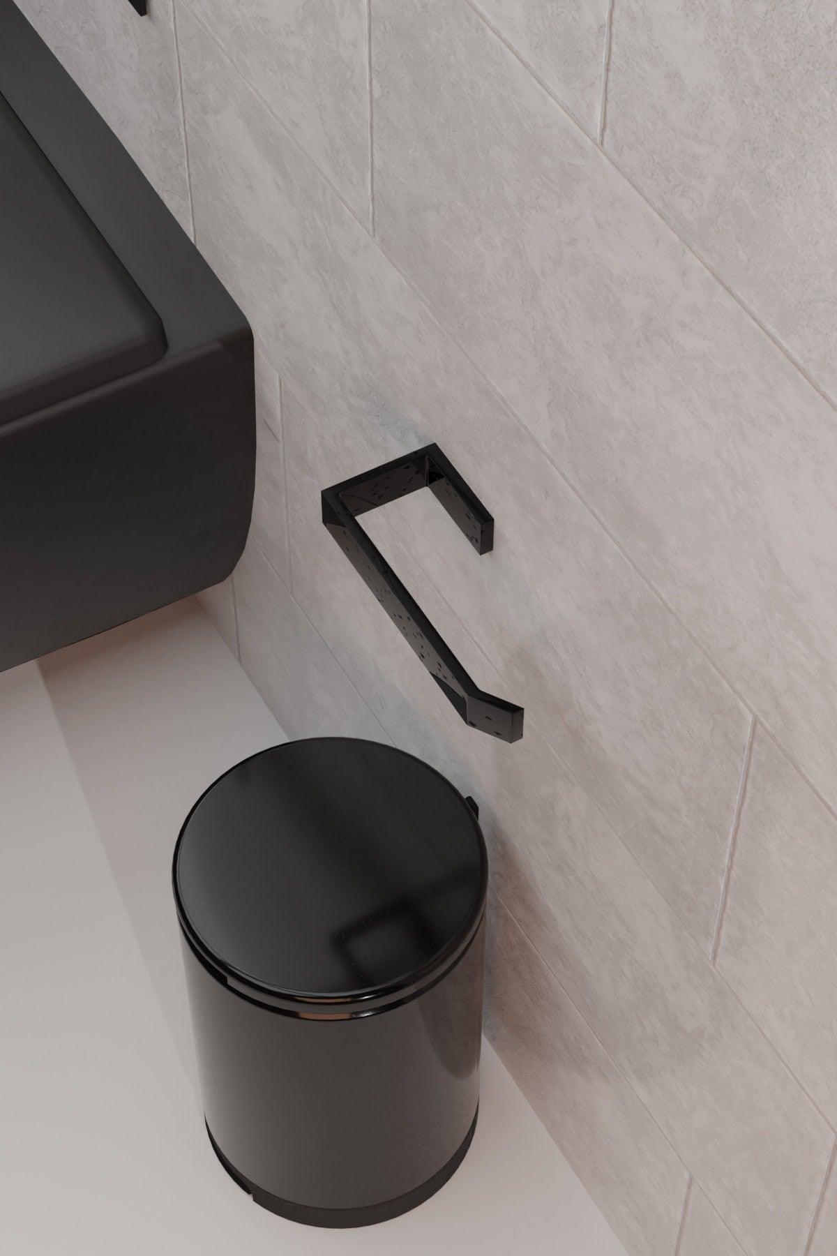 Metal Matte Black Wc Paper Holder Toilet Paper Holder