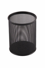 Metal Perforated Pen Holder Black