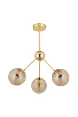 Meyo 3lü Gold Ball Glas moderne junge Zimmer Schlafzimmer Wohnzimmer Kronleuchter - Swordslife