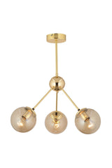 Meyo 3lü Gold Ball Glas moderne junge Zimmer Schlafzimmer Wohnzimmer Kronleuchter - Swordslife