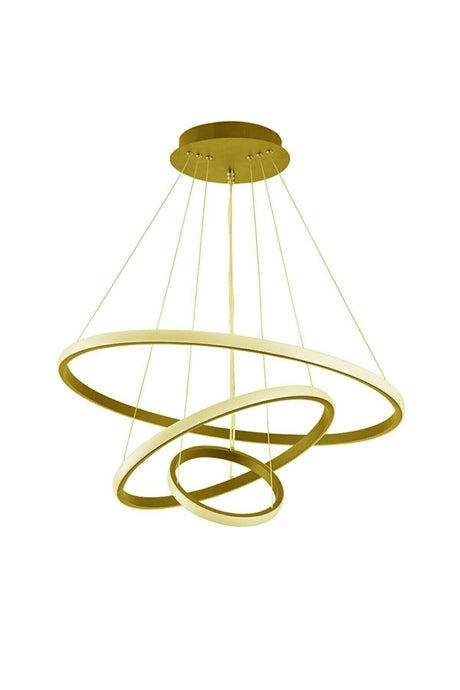 Meyz Gold Case Led Triple Chandelier - Swordslife