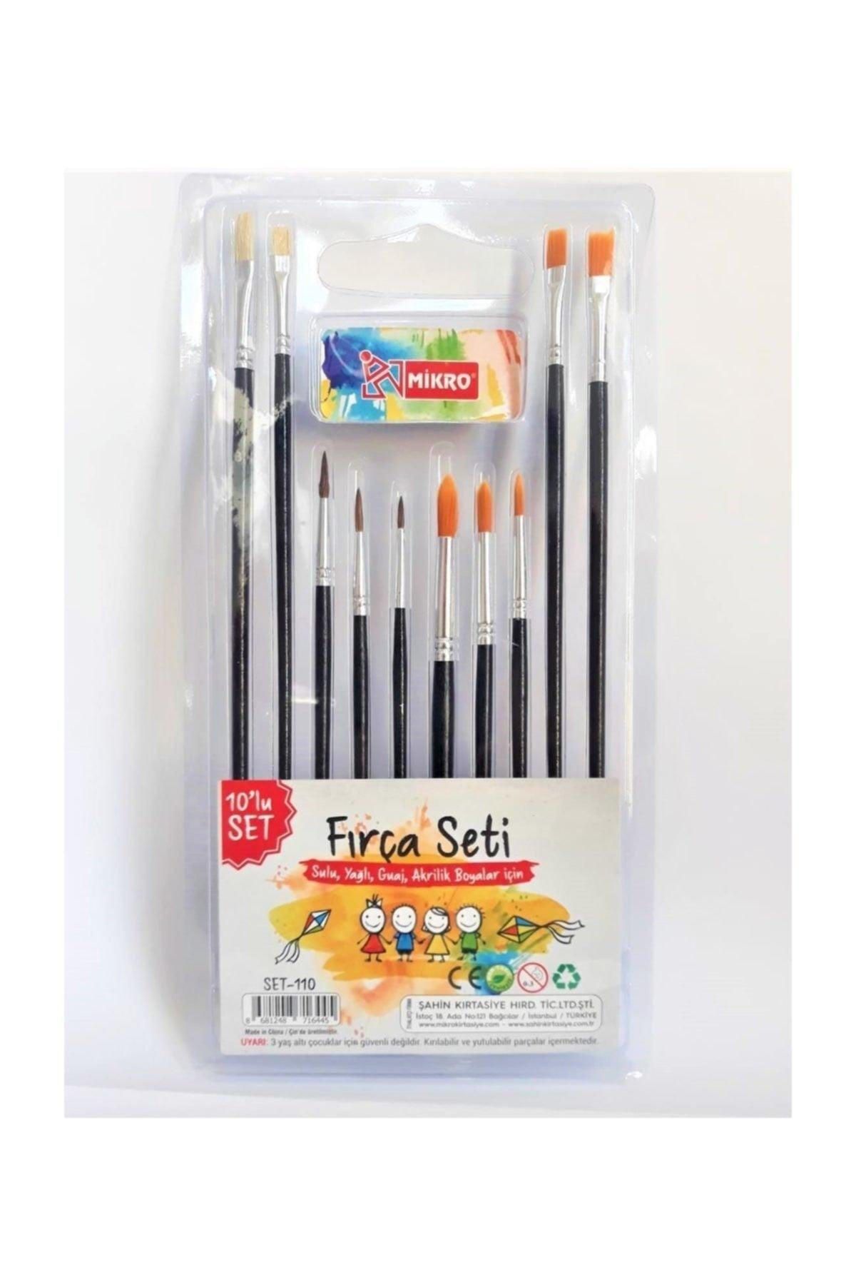 Mikro Set-110 10 Pcs Brush Set Aqueous Oily