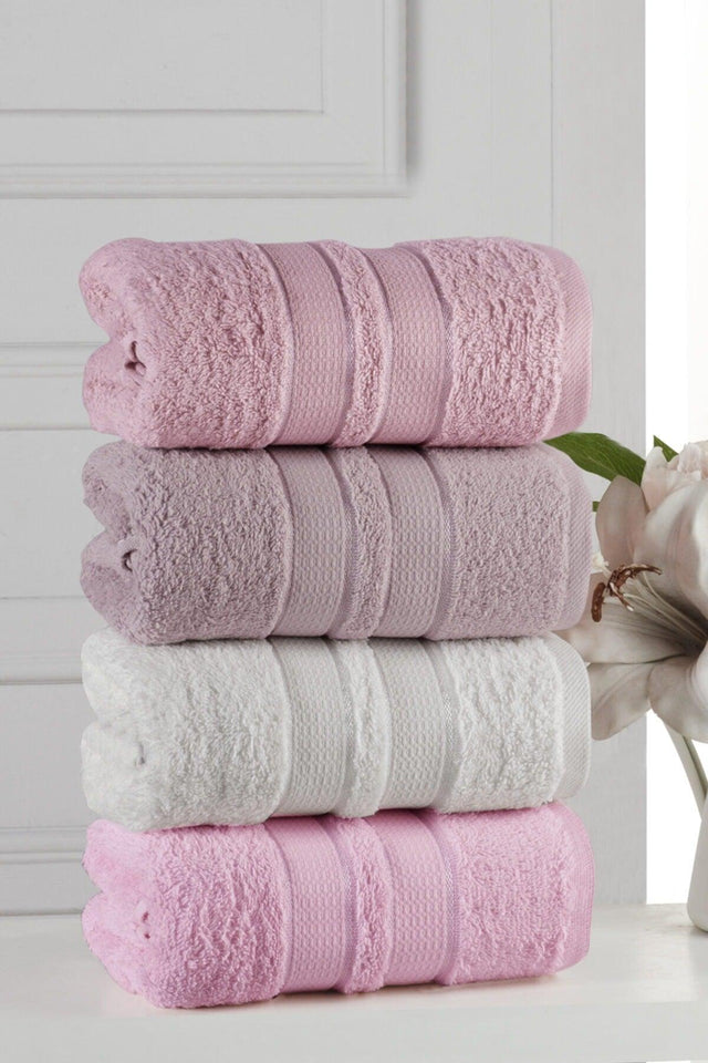 Mila 50x90 cm Set of 4 Hand and Face Towels