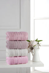 Mila 50x90 cm Set of 4 Hand and Face Towels