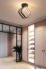 Milan Black Case Modern Led Double Chandelier