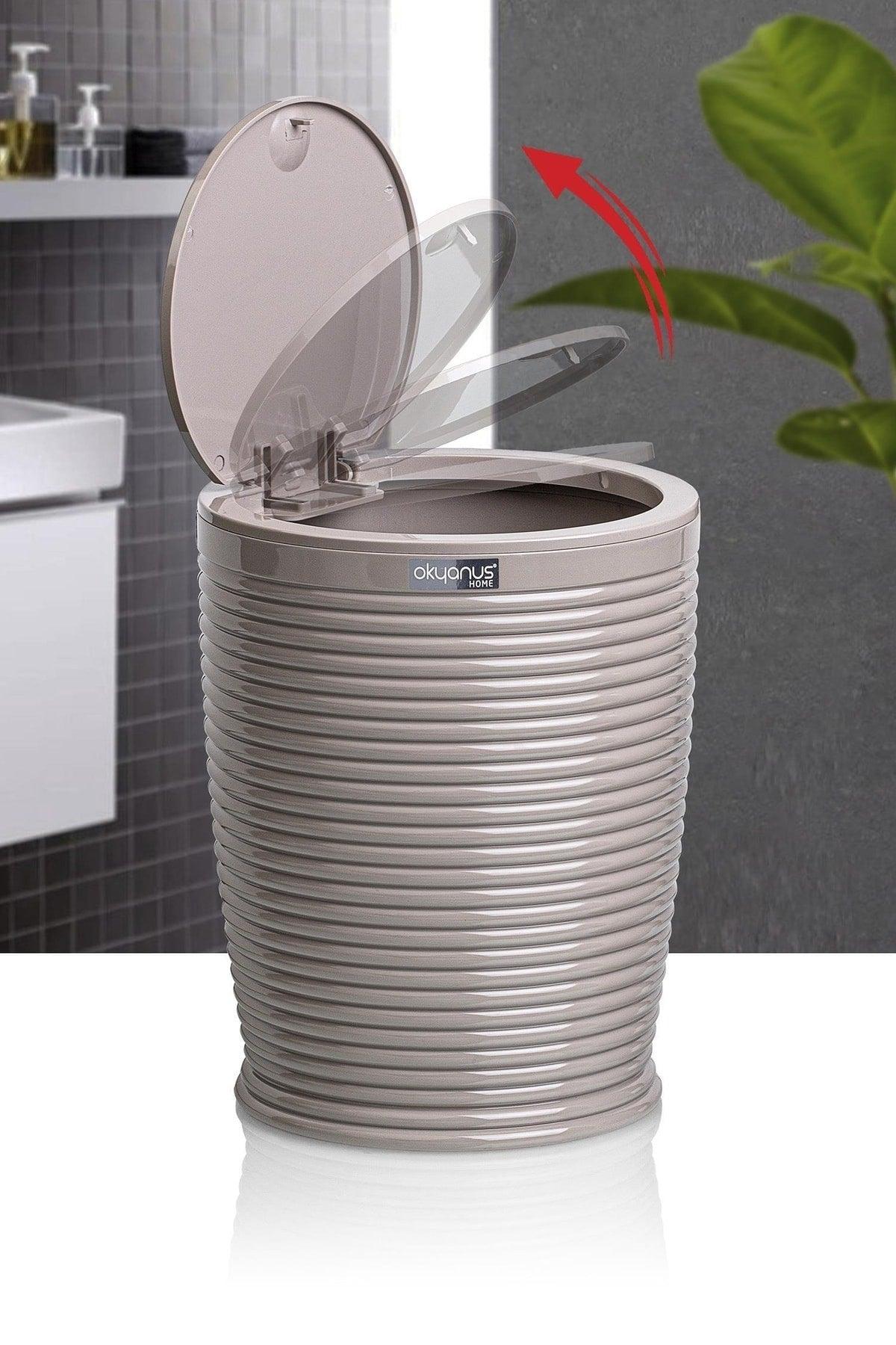 Mink Click Lid Elegans Round Dustbin - Swordslife