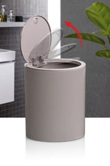 Mink Click Lid Striped Round Dustbin - Swordslife