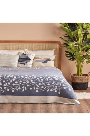 Minka Cotton Double Blanket Blue - Swordslife