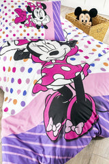 Minnie Mouse Trend Single Disney Licensed Elastic Fitted Bed Sheet Kids Duvet Cover Set - Swordslife