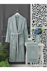 Mint Anthracite Towel Bathrobe Set of 4 - Swordslife