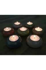 Mira Collection Wooden Candle Holder Set of Seven Decorative Scented - Swordslife