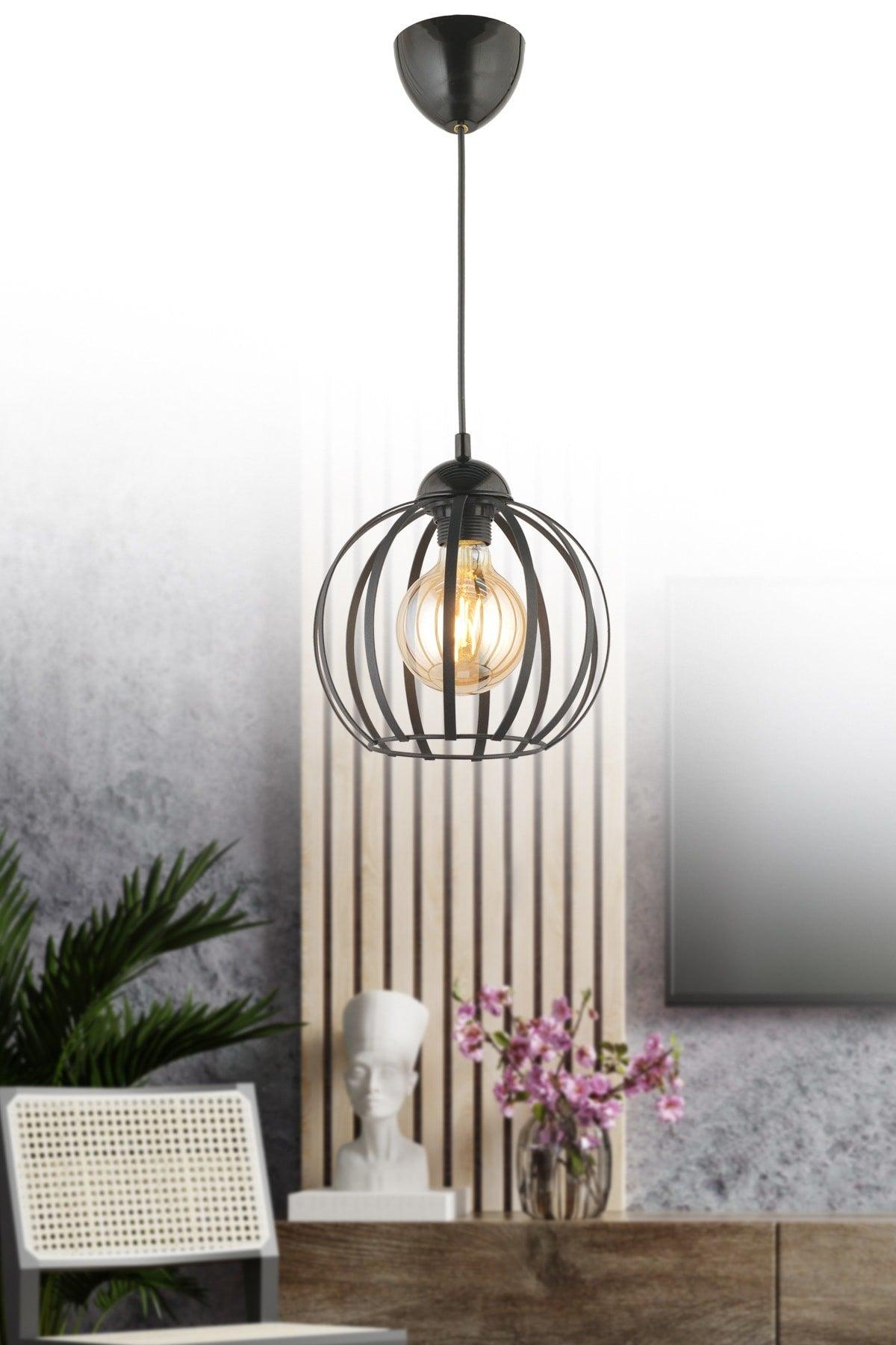 Mira Single Metal Chandelier-black - Swordslife