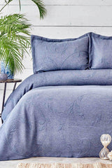 Mirela Indigo Double Bedspread Set - Swordslife