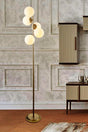 Modena 5 Li Tumbled Floor Lamp-white Glass - Swordslife