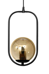 Modern Alure Single Honey Glass Black Chandelier - Swordslife