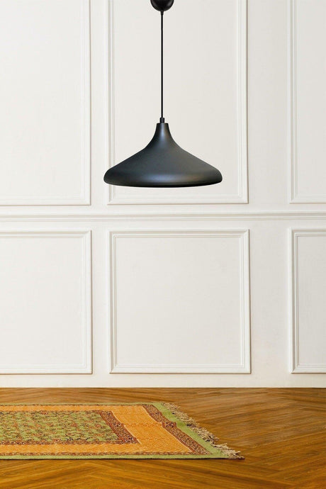 Modern Black Metal Inside Black Single Pendant Chandelier - Swordslife