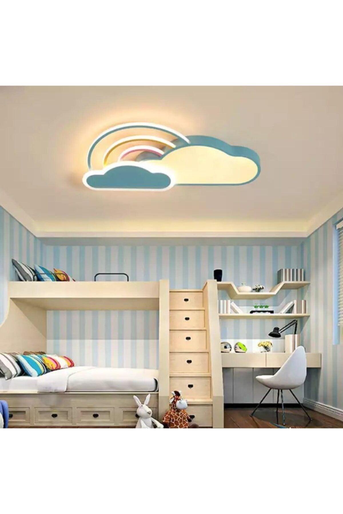 Modern Kids Room Led Cloud Plafoni Blue Led Chandelier - Swordslife