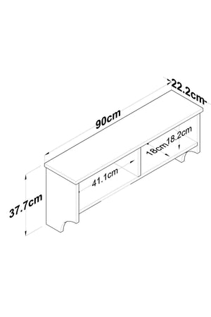 Modern Coat Hanger Wall Hanger White Cloakroom 90 cm - Swordslife