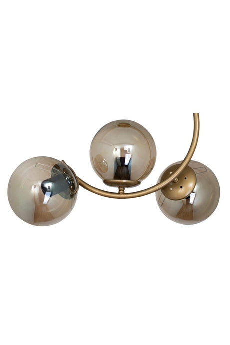 Modern Crescent Tumbled 3 Piece Plafonyer Smoked Glass Chandelier - Swordslife