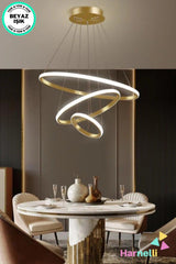 Modern Design 40/30/20 3 Pcs White Led Ring Chandelier - Swordslife